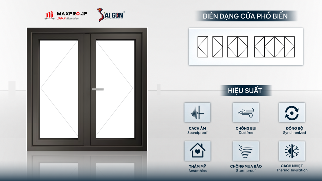 Của đi mở quay Nhôm Maxpro R70 System: Đẳng Cấp Thượng Lưu Cho Biệt Thự Hiện Đại