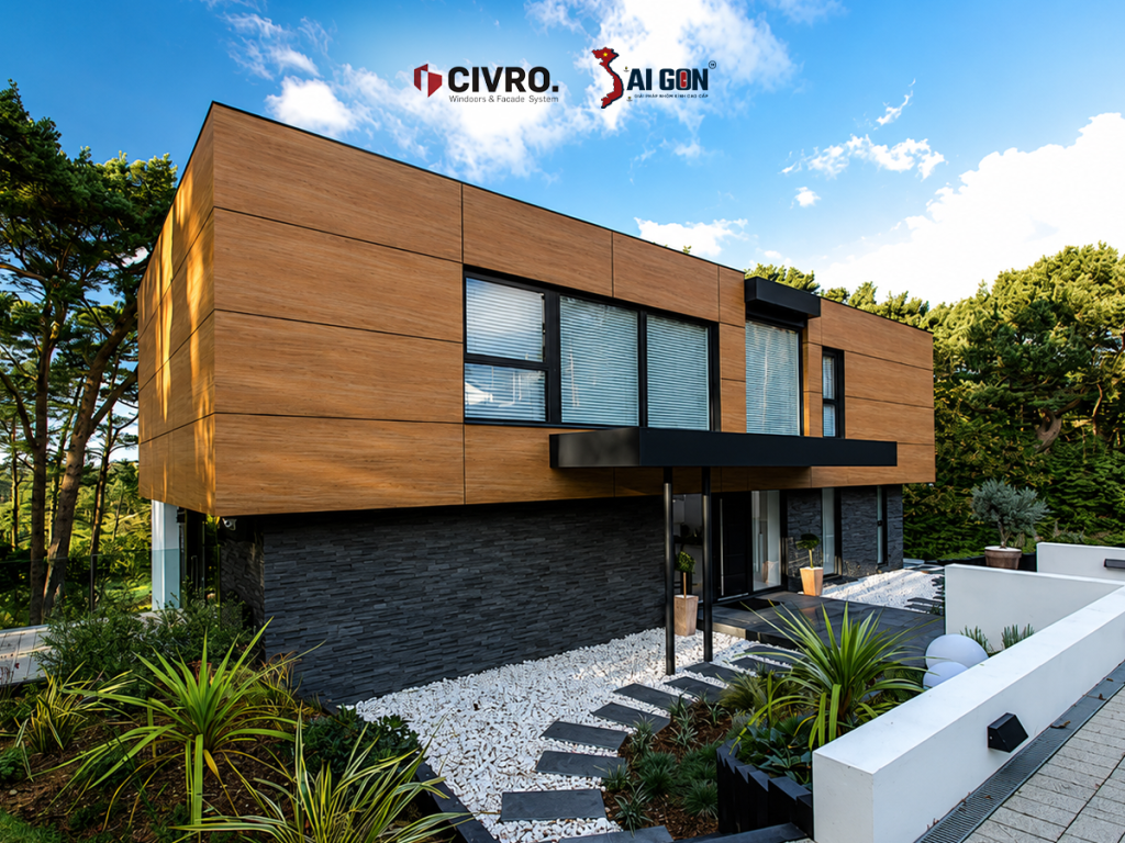 Hệ cửa sổ mở quay nhôm XW65 in và ou mang đến thẩm mỹ cao