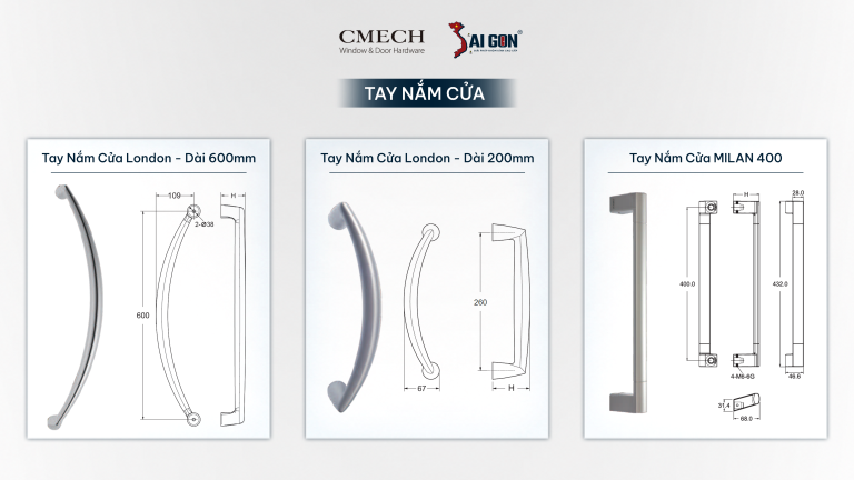 TAY NẮM CỬA CMECH: TỔNG QUAN, THÔNG SỐ VÀ ỨNG DỤNG