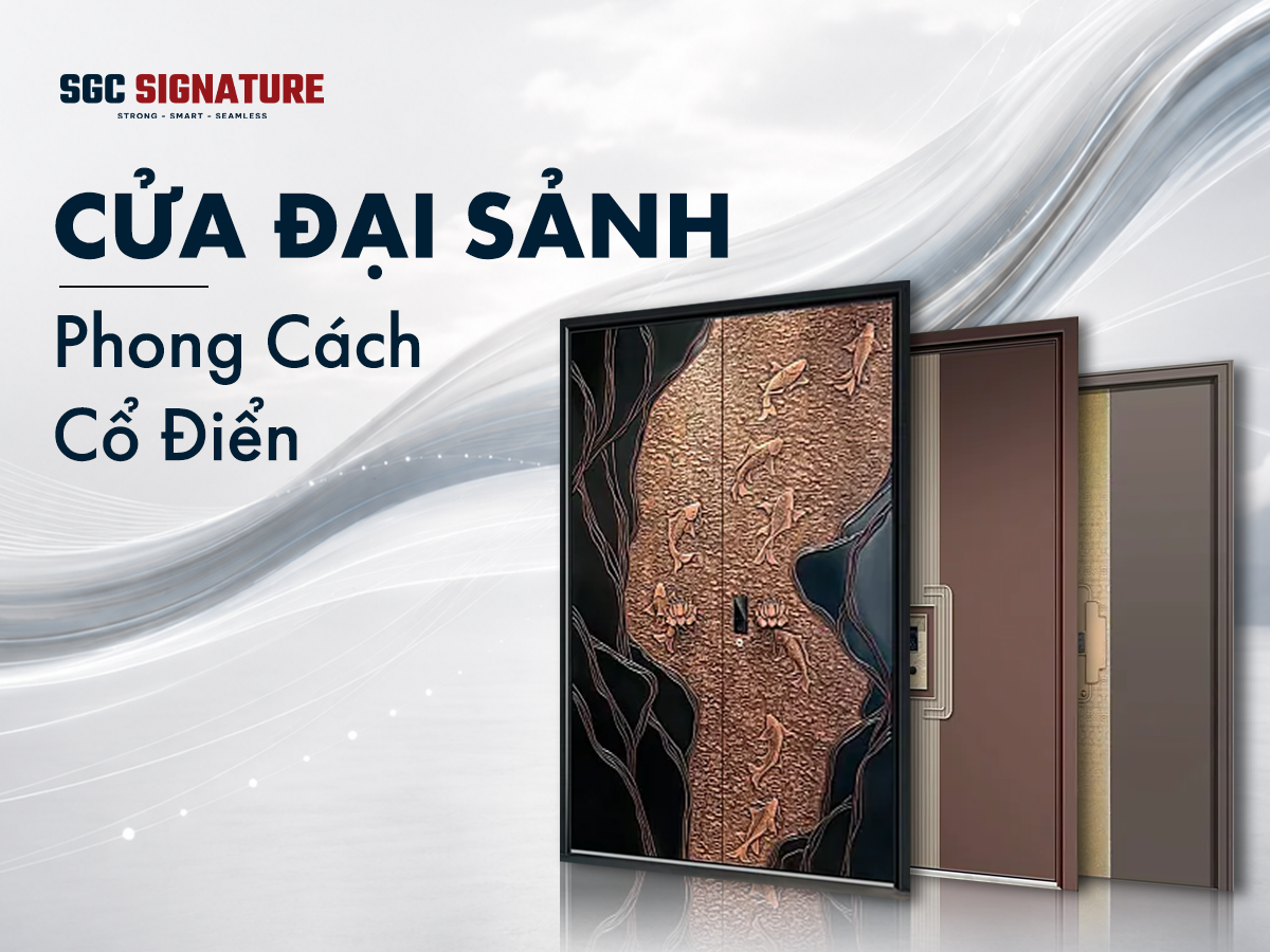 CỬA ĐẠI SẢNH PHONG CÁCH CỔ ĐIỂN CHO BIỆT THỰ