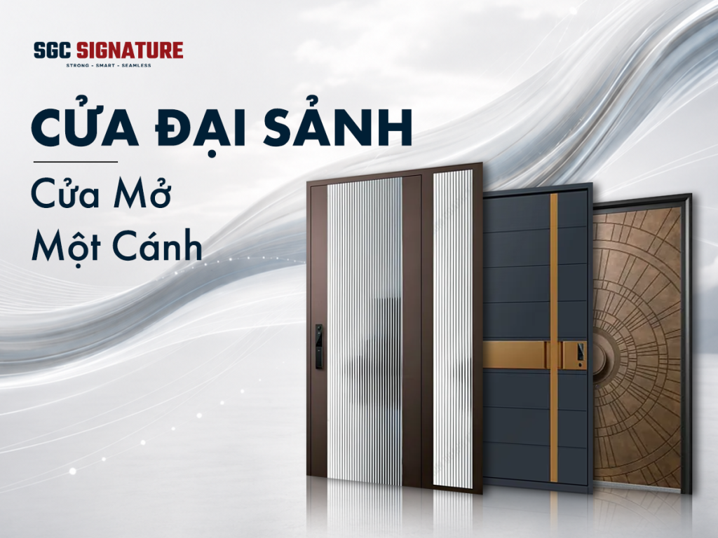 Cửa được đúc nguyên tấm từ vật liệu nhôm hợp kim
